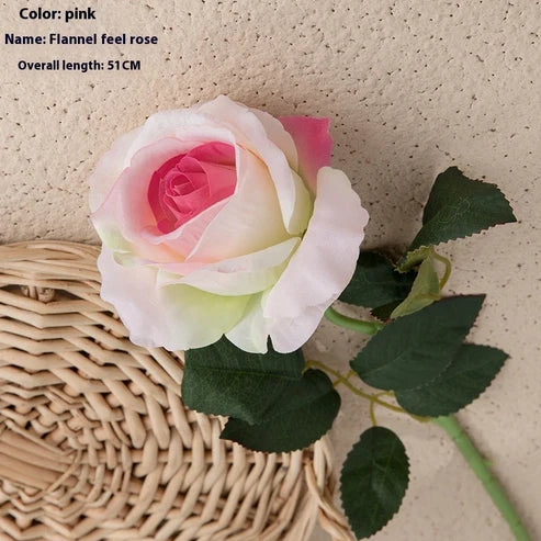 Lot de 12 Roses Artificielles en Velours – Élégance Florale Style Cottage Chic