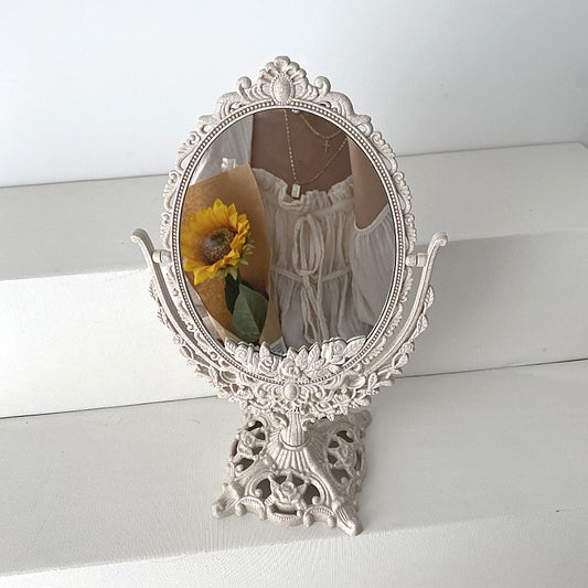 Miroir de maquillage sur pied en fibre & verre – Collection Princesse