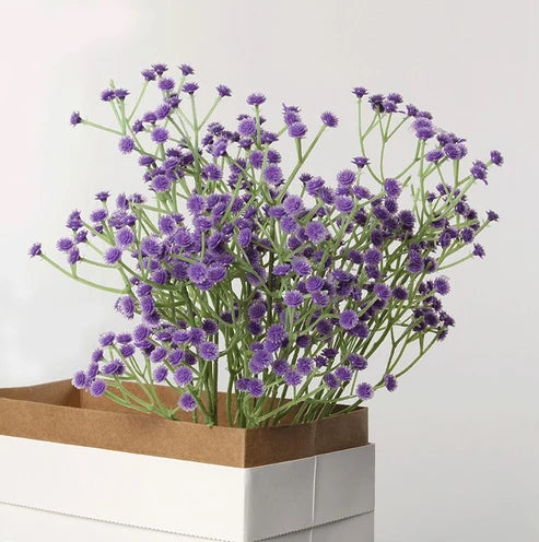 Lot de 20 Fleurs tiges étoilées artificielles style cottage – champêtre romantique