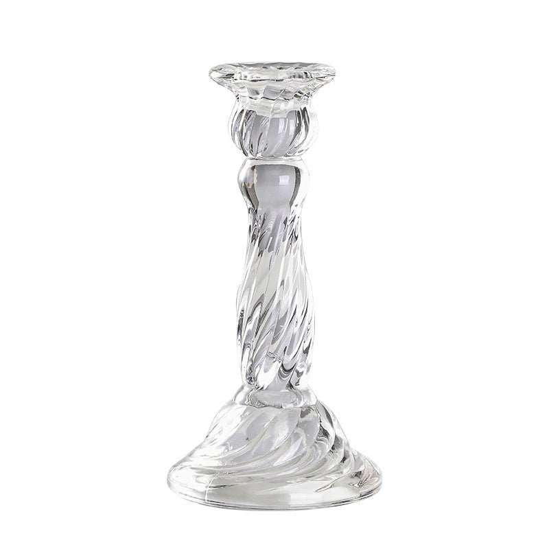 Bougeoir en crystal Élégance romantique style Cottage  – Lot de 2