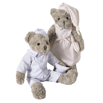 Grand ours en peluche gris – Compagnon de nuit 42 cm