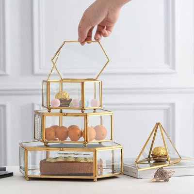 Boîte en Verre Finition cuivrée – Esprit Vintage