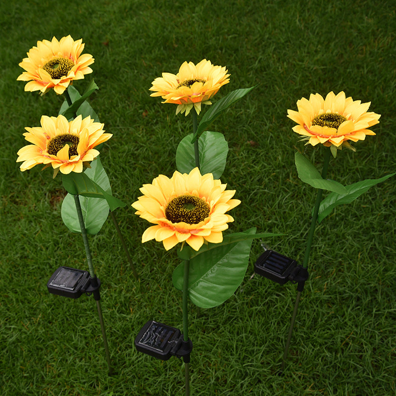 1-head LED Sunflower solar lamp
