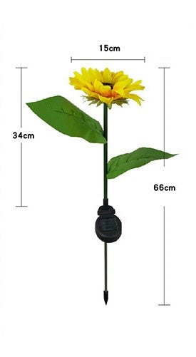 1-head LED Sunflower solar lamp