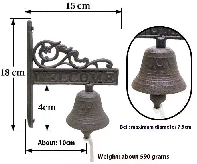 Vintage cast iron wall bell – Metal door bell