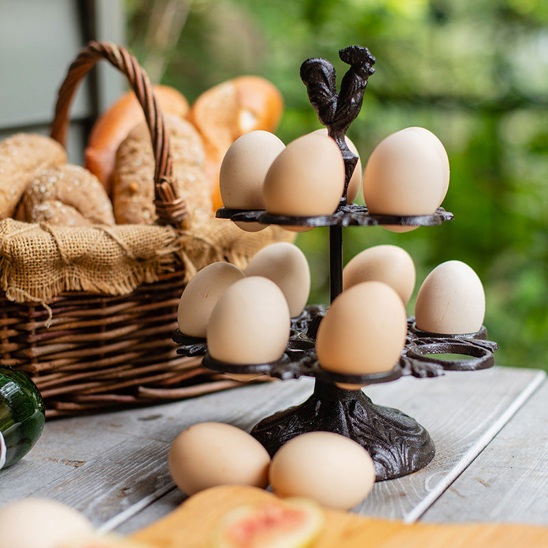 Vintage Cast Iron Egg Holder