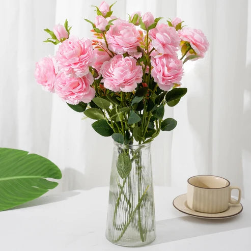 Lot de 12 Roses Artificielle Décorative – Esprit Cottage