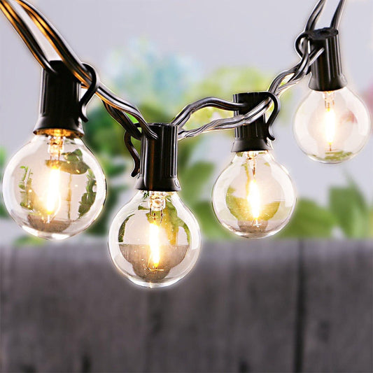 Guirlande lumineuse LED étanche avec prise pour extérieur